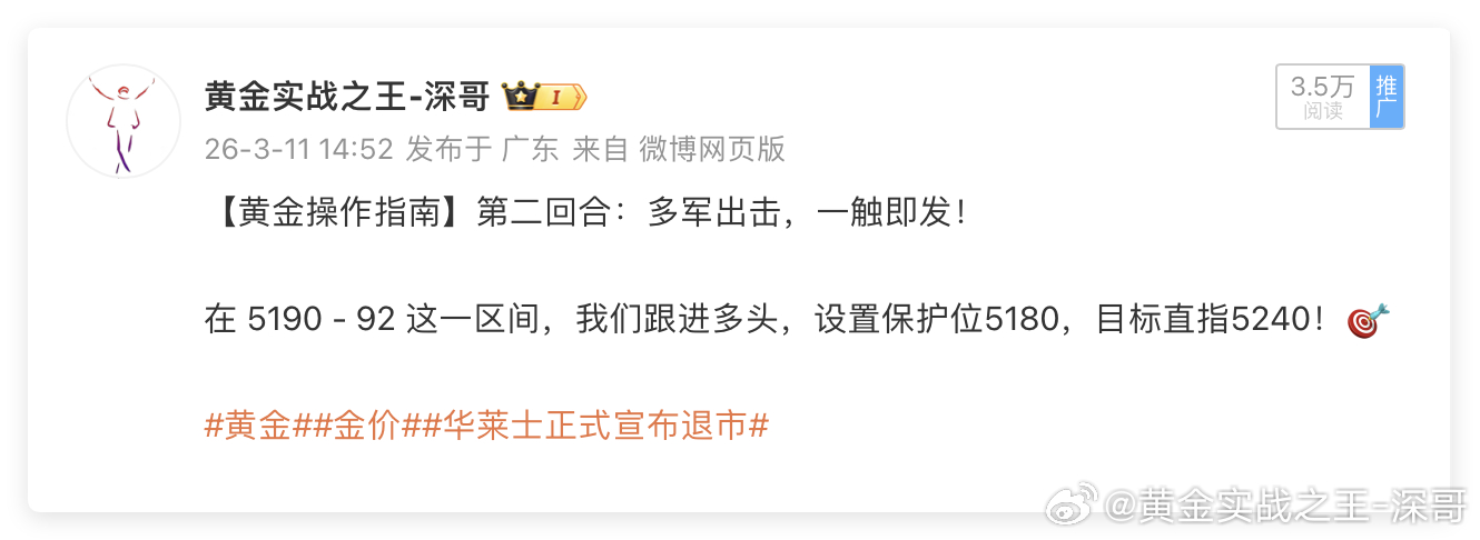黄金5190多单，抵达5198出局，获80点！做交易别瞎忙活，该稳则稳，该冲则冲