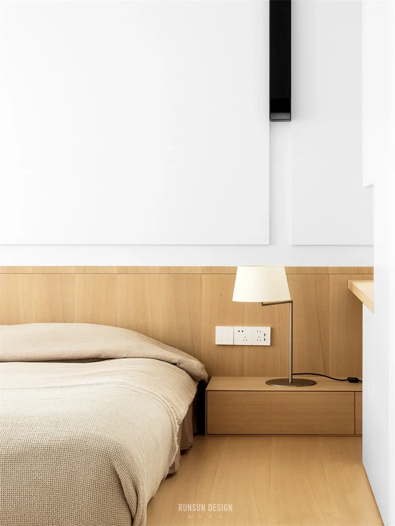 一体式地台床+床头柜，原木风也能美美躺平咯