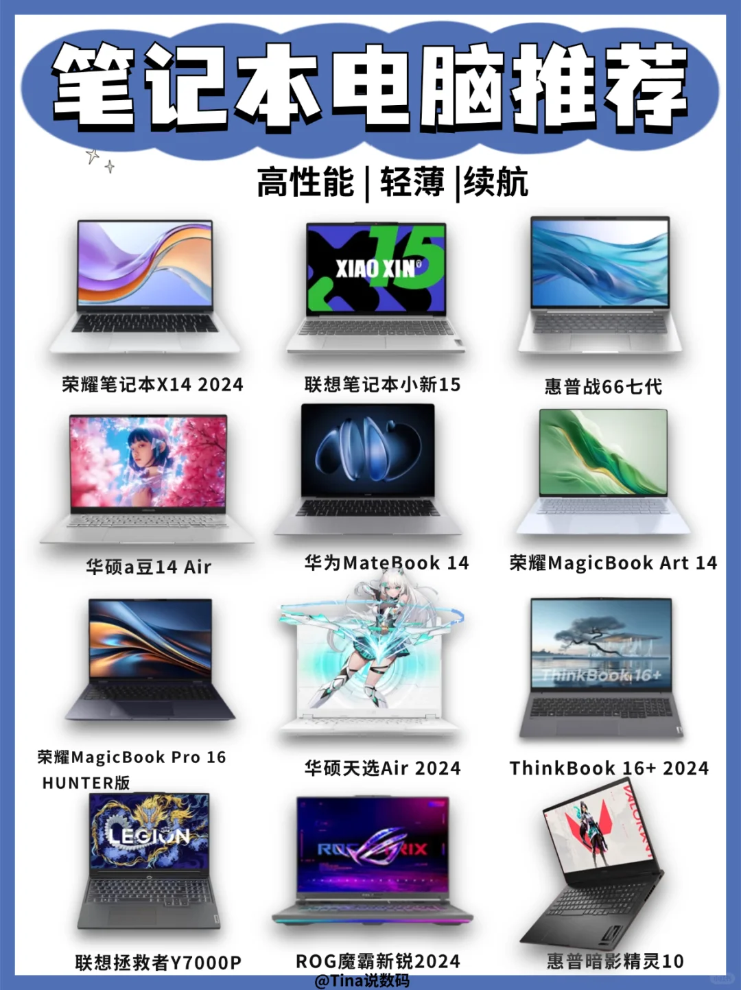 笔记本电脑推荐｜轻薄本💻全能本💻游戏本💻