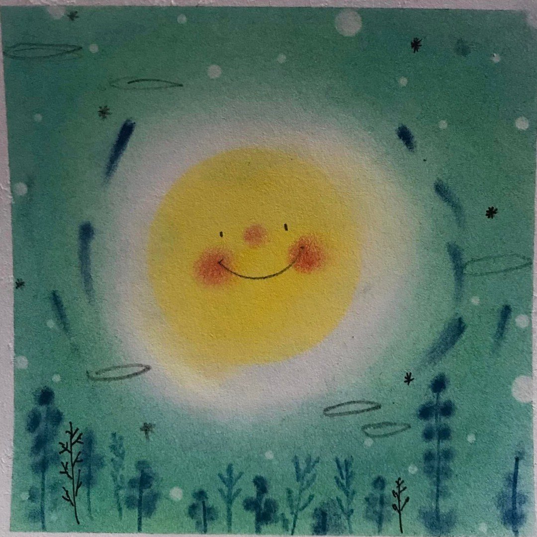 养娃日记48元宵节应景来张水中月，这也是学Bonnie的作品。 元宵节快乐