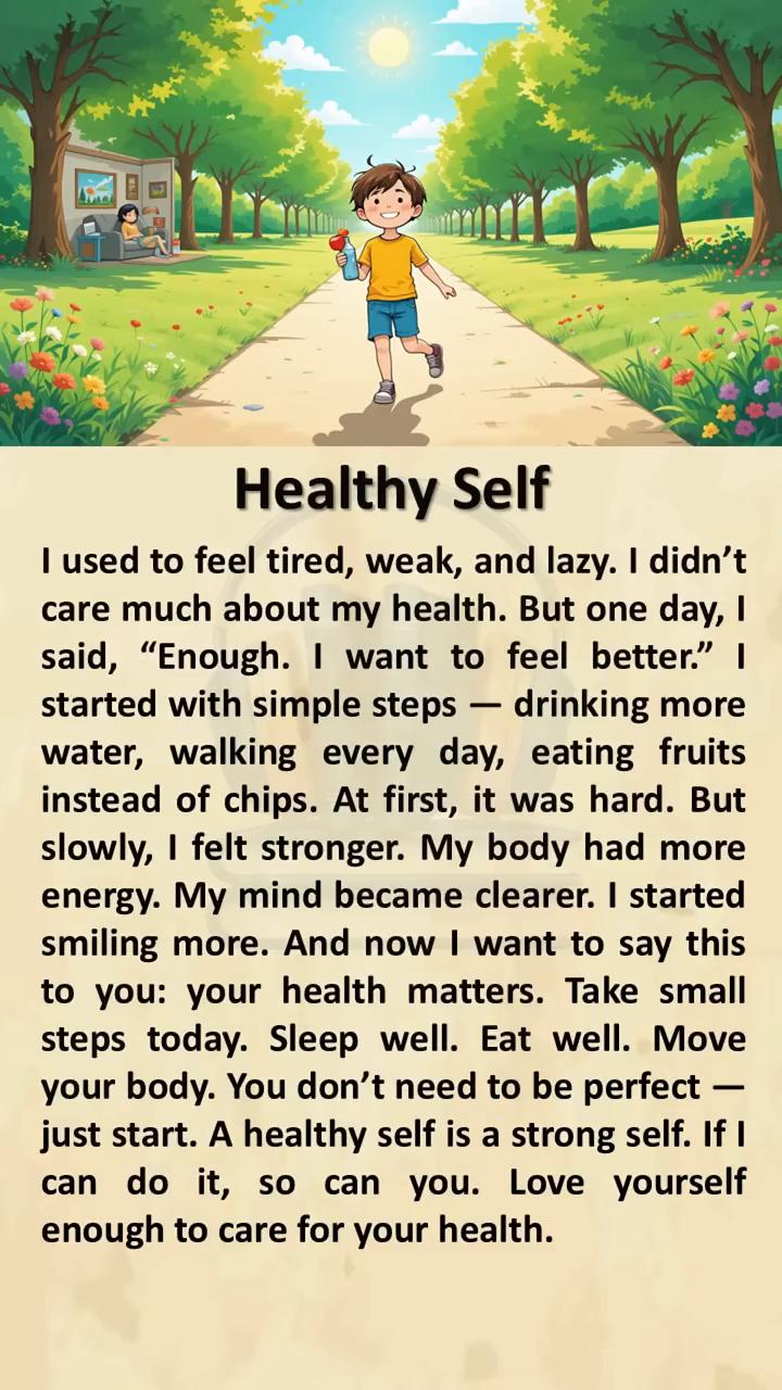 Healthy Self。
I used to feel tired， weak
