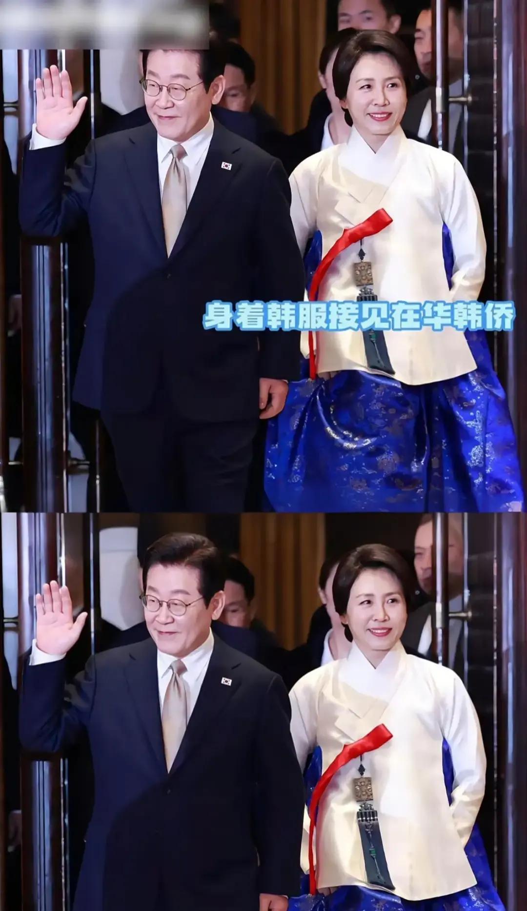 李在明把夫人金惠景一起带来北京，明摆着给中韩合作加人情分。
 
钢琴家出身的金惠