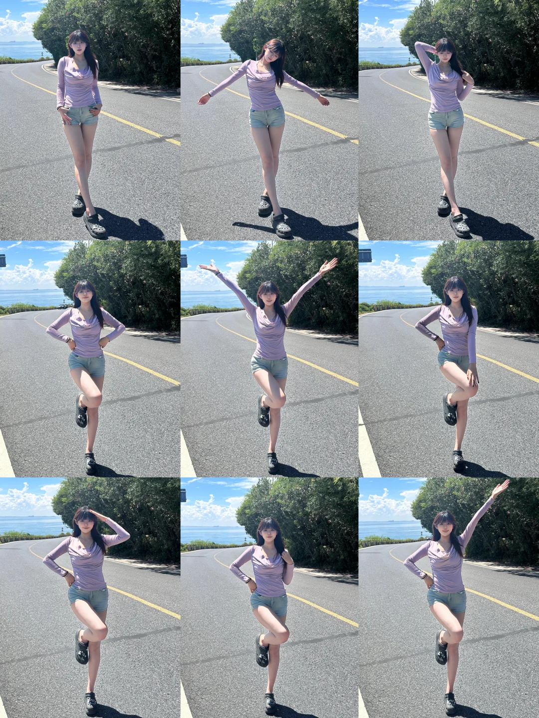 辣妹拍照姿势｜路边站着这么拍好学好看