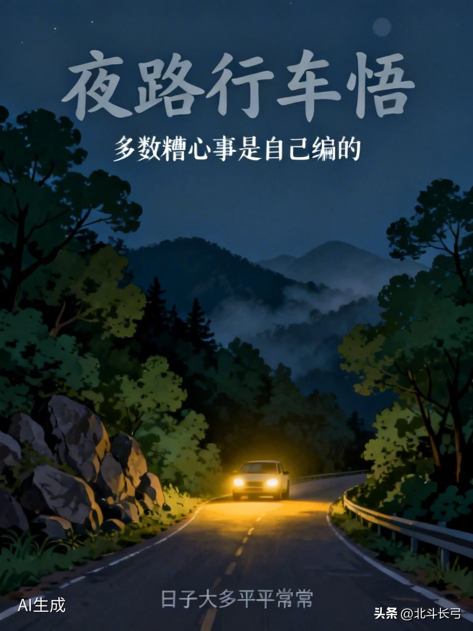 开了一段山路夜车，悟出一个道理：大部分糟心事，都是自己在脑子里编出来的…

【北