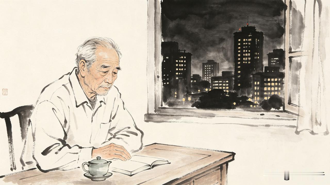 夜思夜问  ［文｜狐山诗行］
 
长沙的夜色沉凝如墨，漫过窗棂，远处楼宇灯火疏疏