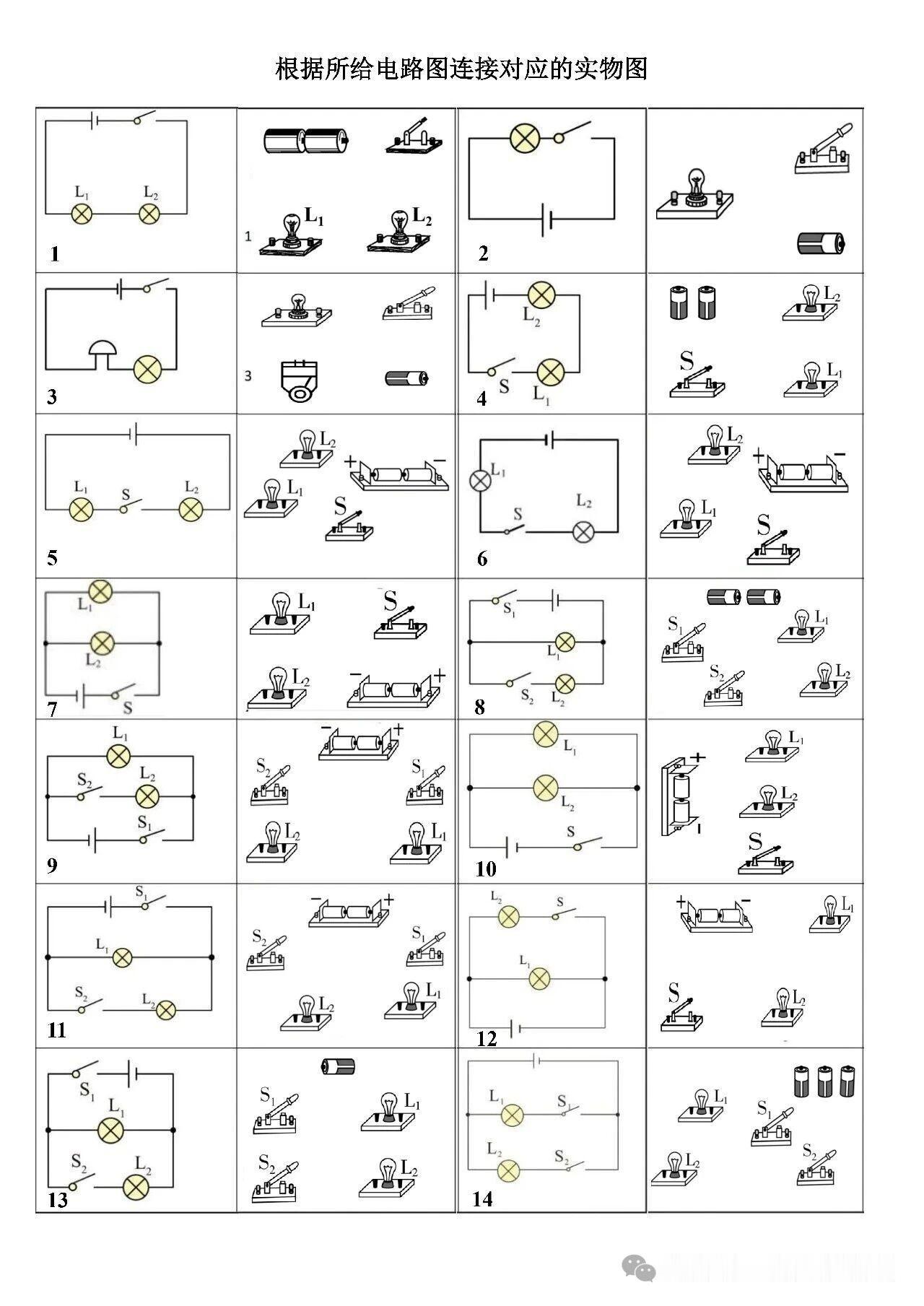 电路图实物图互画