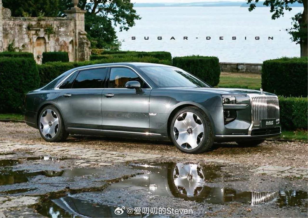 SUGAR老师画的极氪9S，“杭州湾幻影”。极氪的外观我是能接受的，从销量上来看