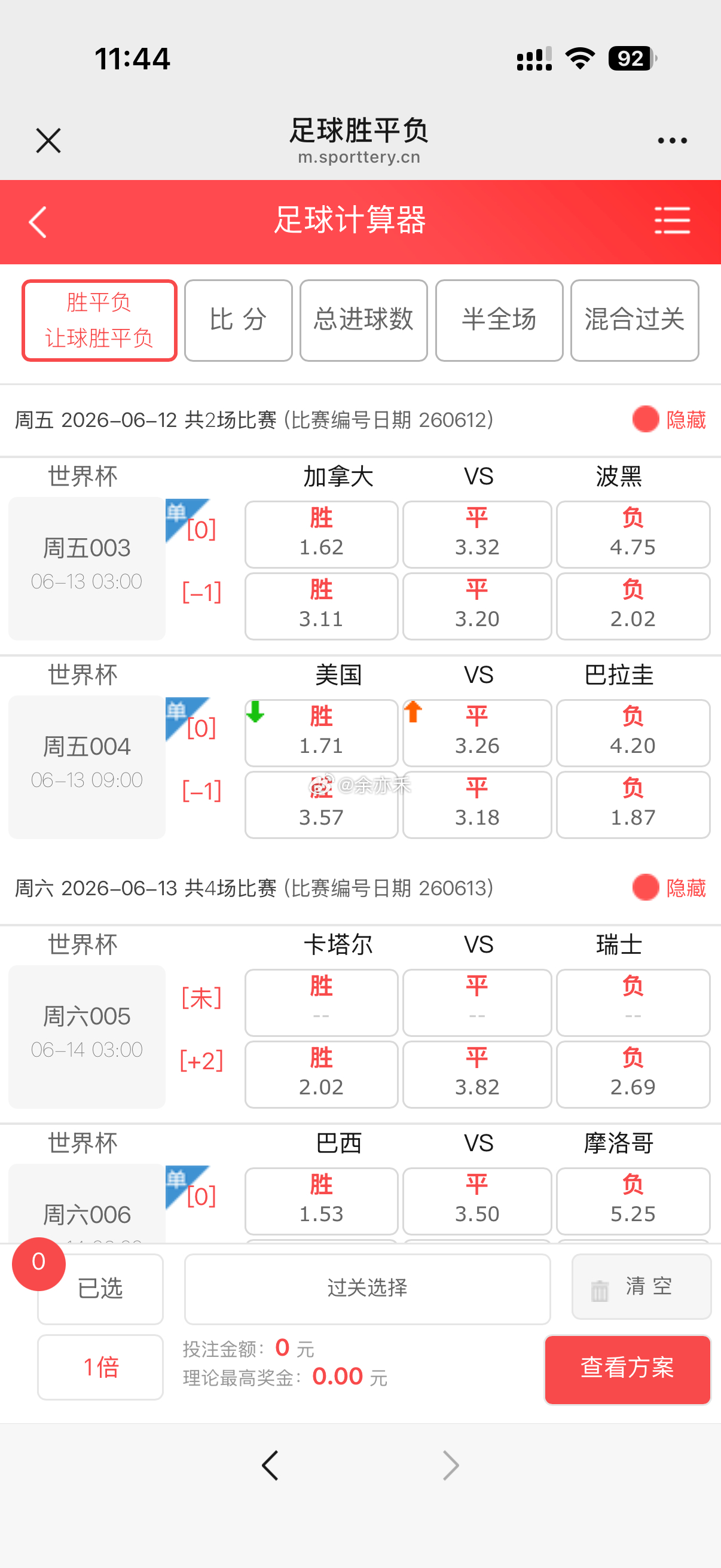 加拿大vs波黑 你们说怎么买？世界杯世界杯大V说 大V观赛团