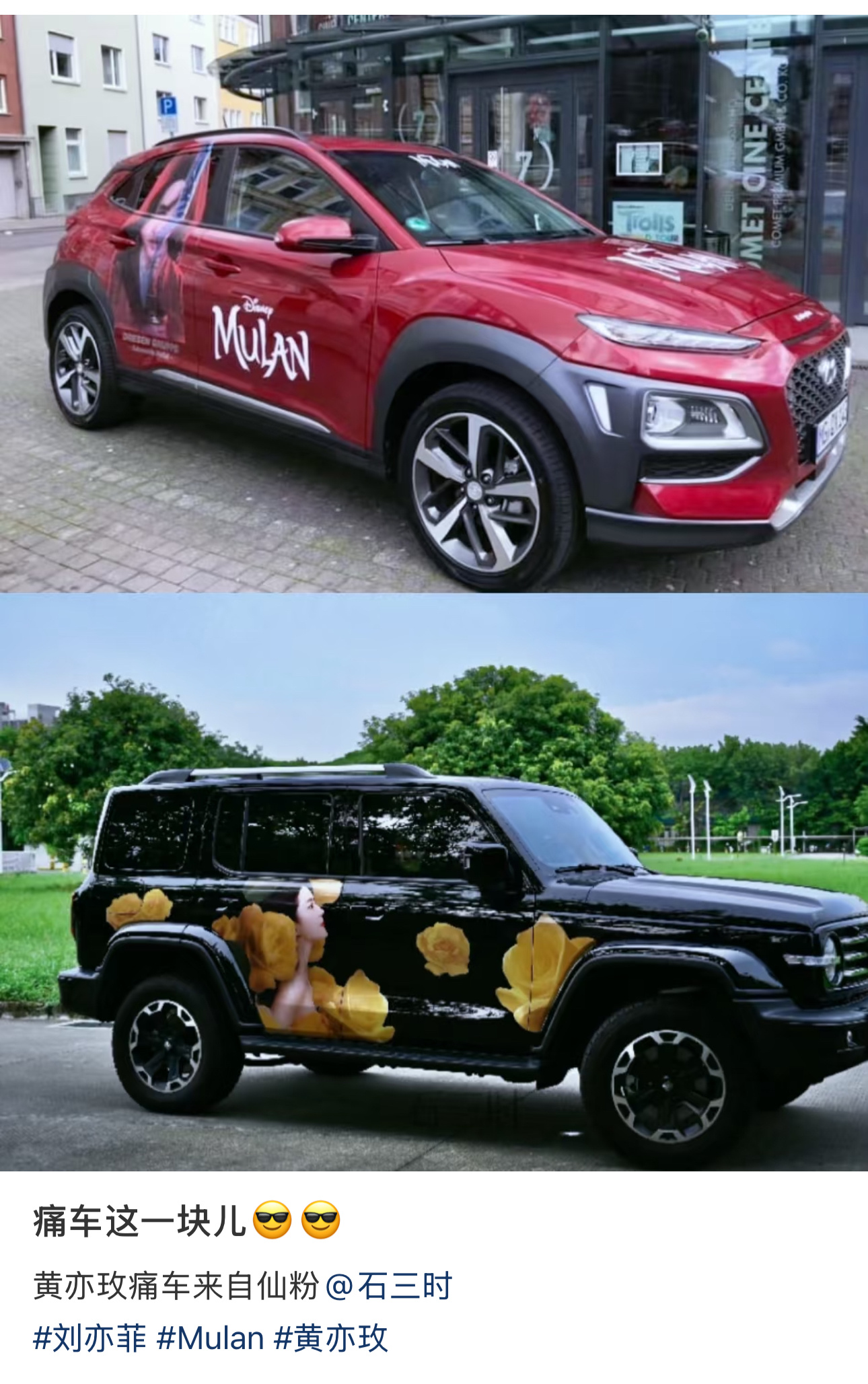 刘亦菲 lyf 花木兰 刷小菲书看到了花木兰痛车vs黄亦玫痛车哈哈哈哈Mulan