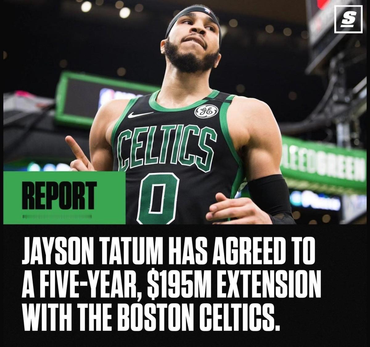 NBA自由市场交易第二天综述：凯尔特人顶薪续约塔图姆，汤普森加盟独行侠

塔图姆