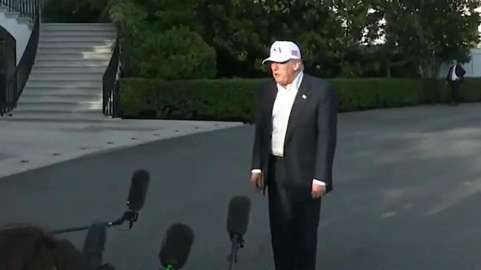 特朗普直接回美国了。
回到白宫的特朗普还是有点念念不忘他直言在中国呆的挺美的，是