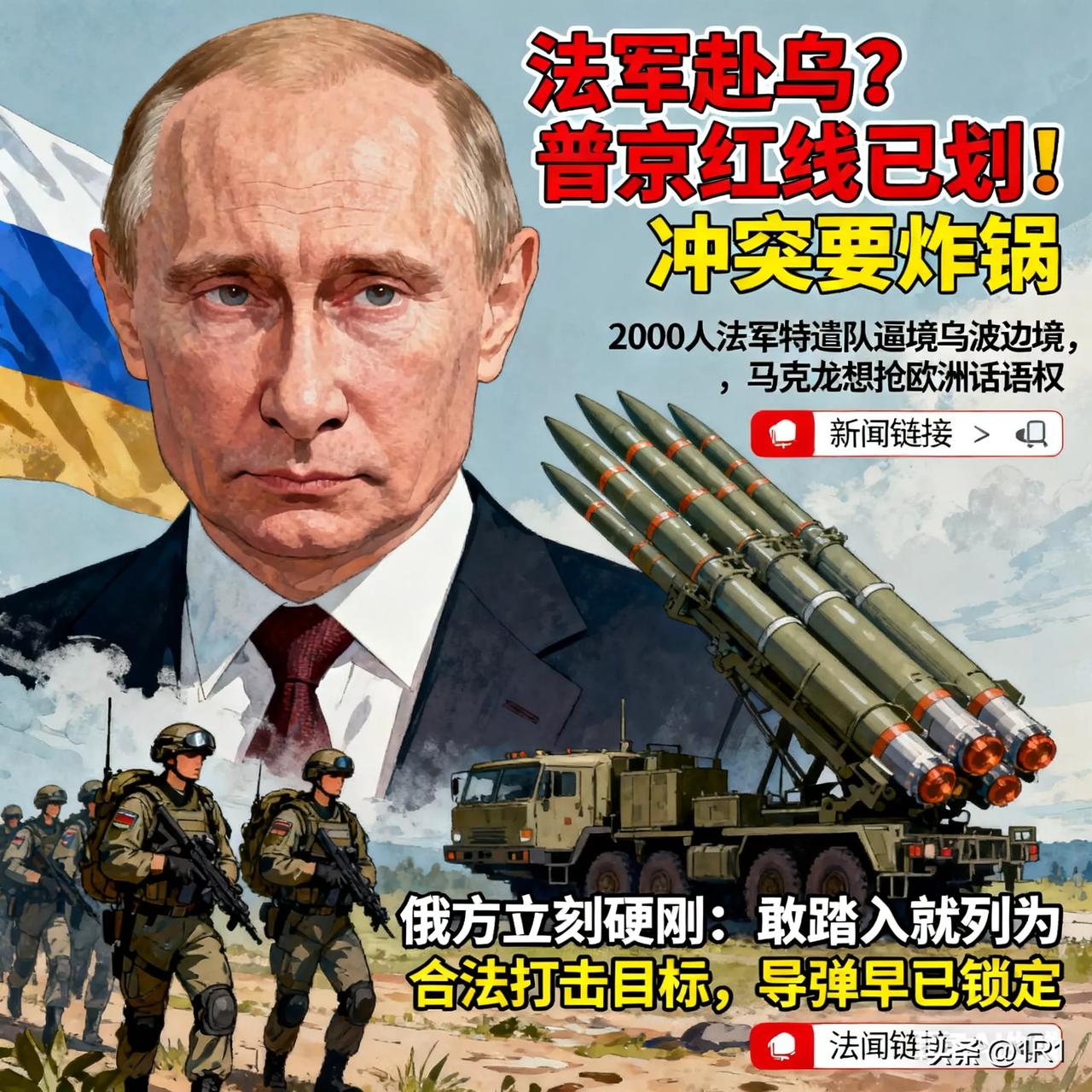 法军赴乌？普京红线已划！冲突要炸锅
 
2000人法军特遣队逼境乌波边境，马克龙