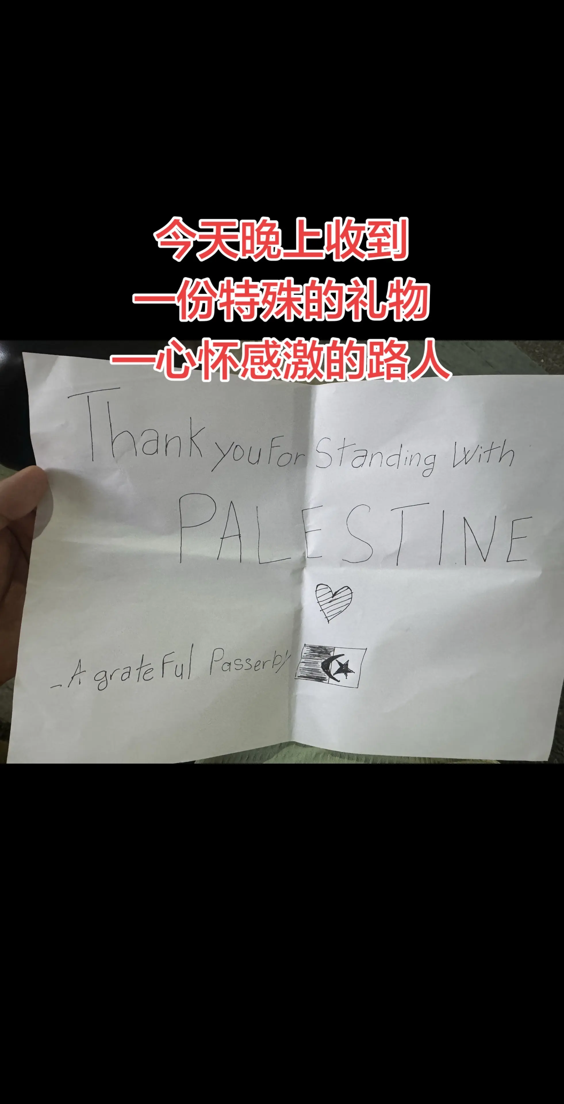 愿巴勒斯坦人民早日脱离战争苦难