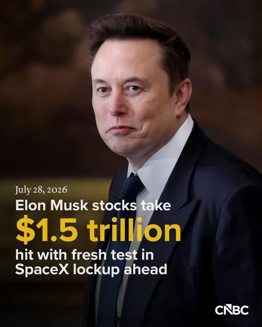 自6月中旬以来，SpaceX 和特斯拉的市值已累计蒸发 1.5 万亿美元。其中，