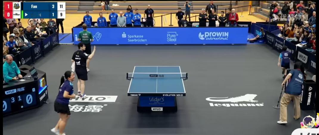 2月11日樊振东一单3:1库比克——今天是黑色战袍的东哥完美拿下
11:7，7: