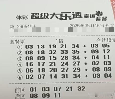 今日随手拍【晒票票】允许自己走得慢一点，但绝不允许自己回头。分享大乐透第2605