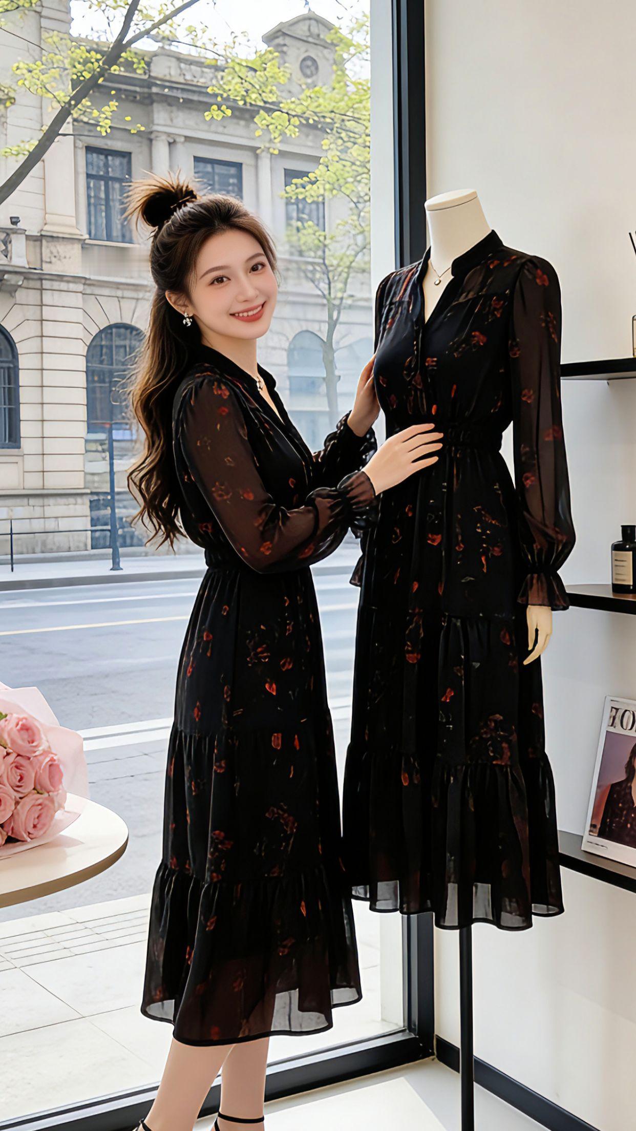 早春挖到很适合微胖姐妹的碎花裙！收腰设计轻松勾勒腰线，A字大裙摆藏住胯宽腿粗，长