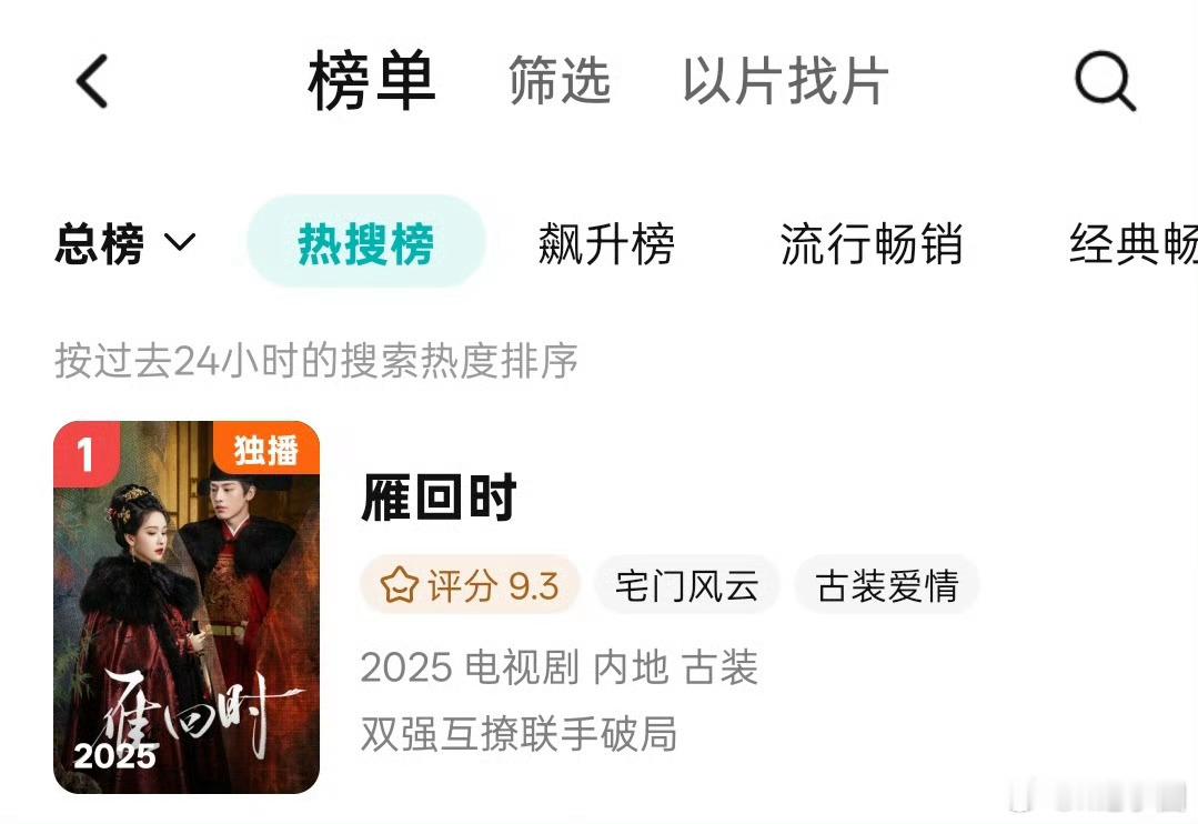 陈都灵辛云来雁回时站内第一雁回时站内登顶 ​​​也OK ​​​