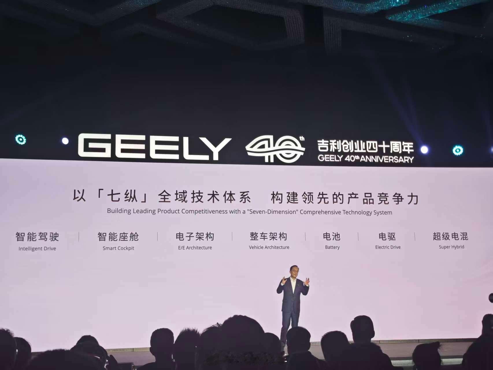 💡吉利创业四十周年发布会重点💡· 2030 年战略目标：全球销量突破 650