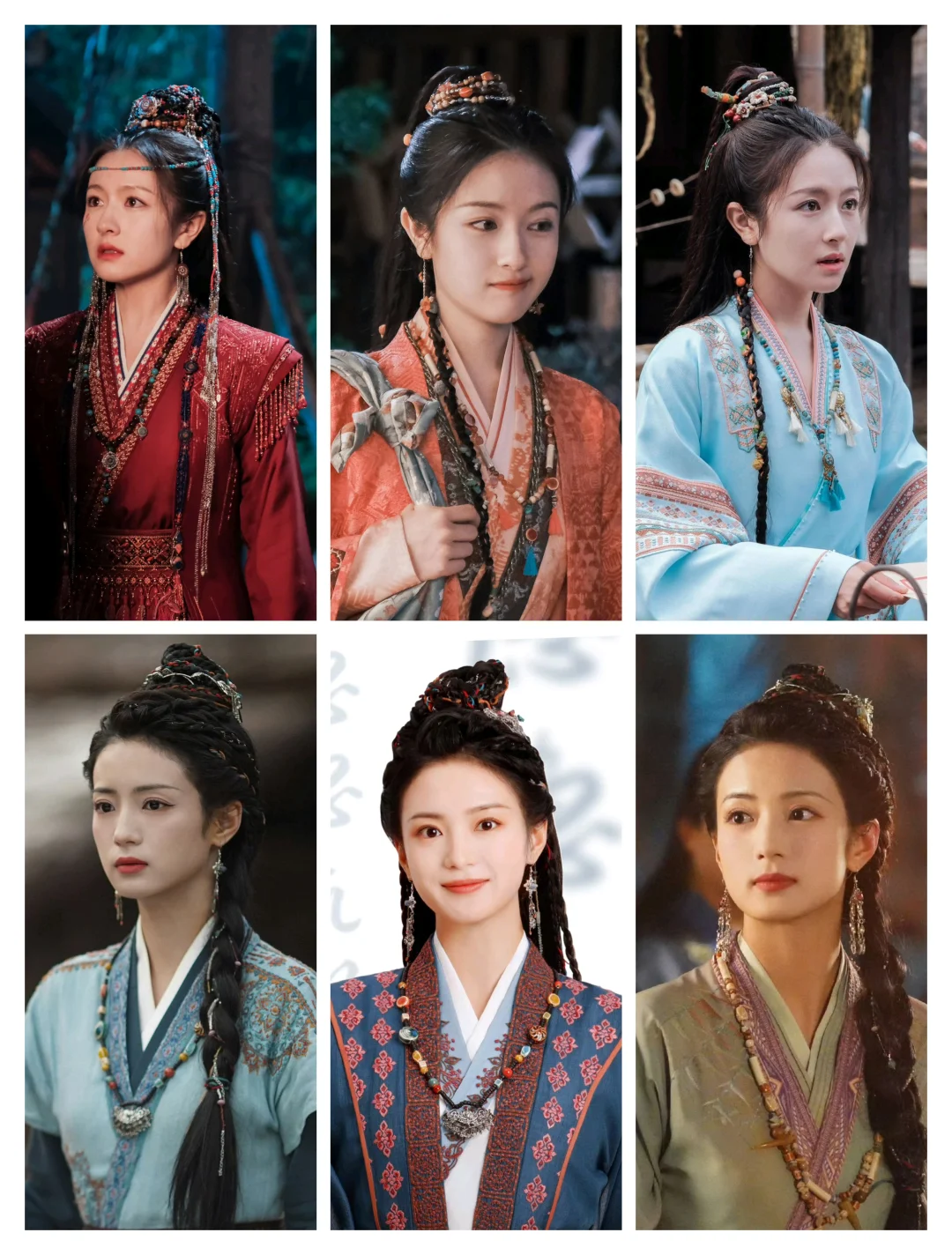 女生的妆造亮点几乎全在异域造型上