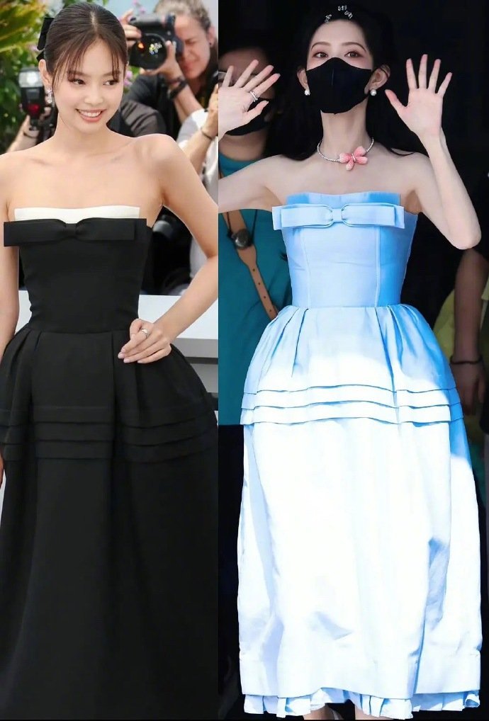 孟子义jennie撞衫孟子义今天上班路透的look和jennie撞衫了，一个蓝色