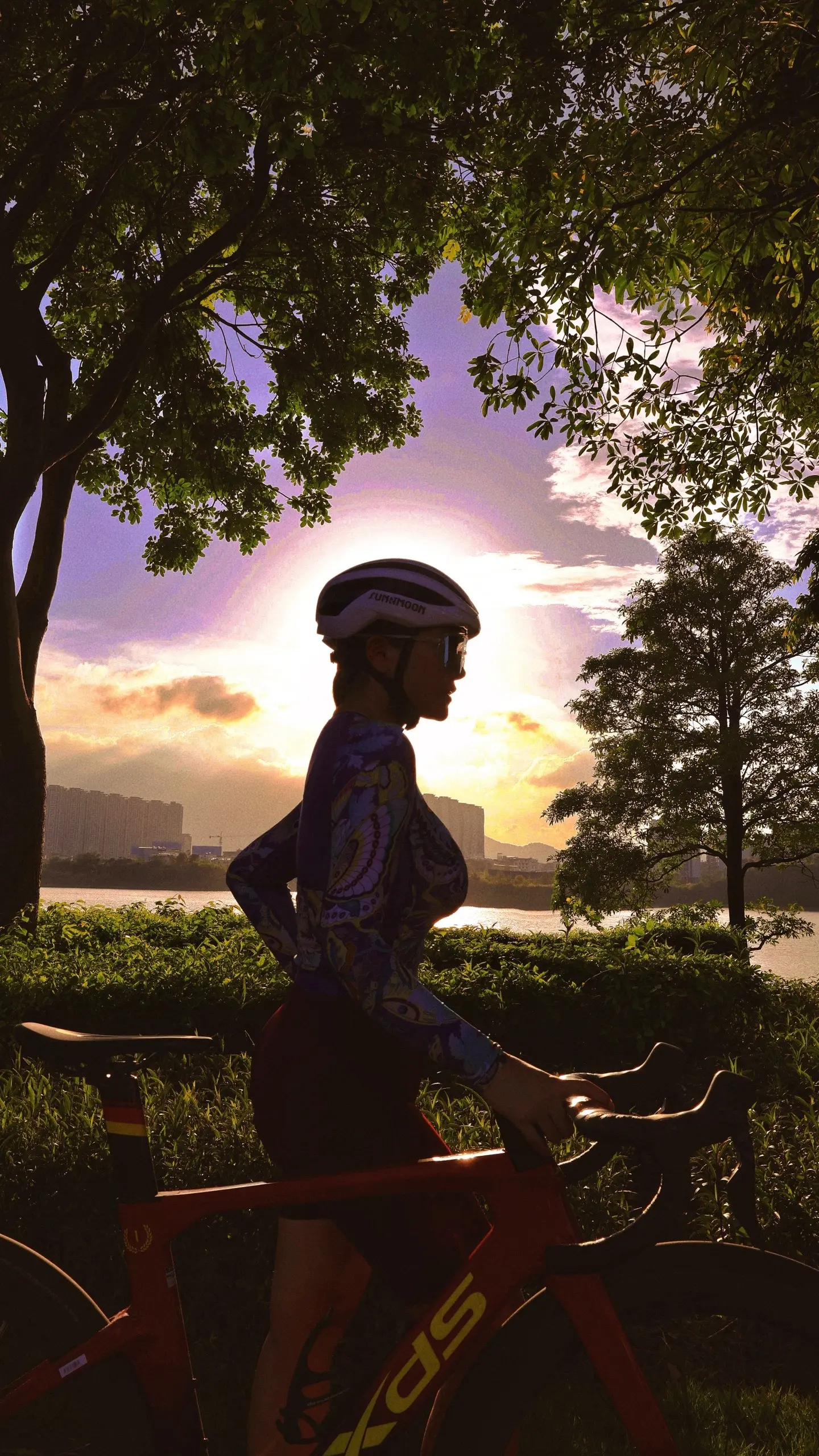 我跟你说！今天的夕阳好漂亮～