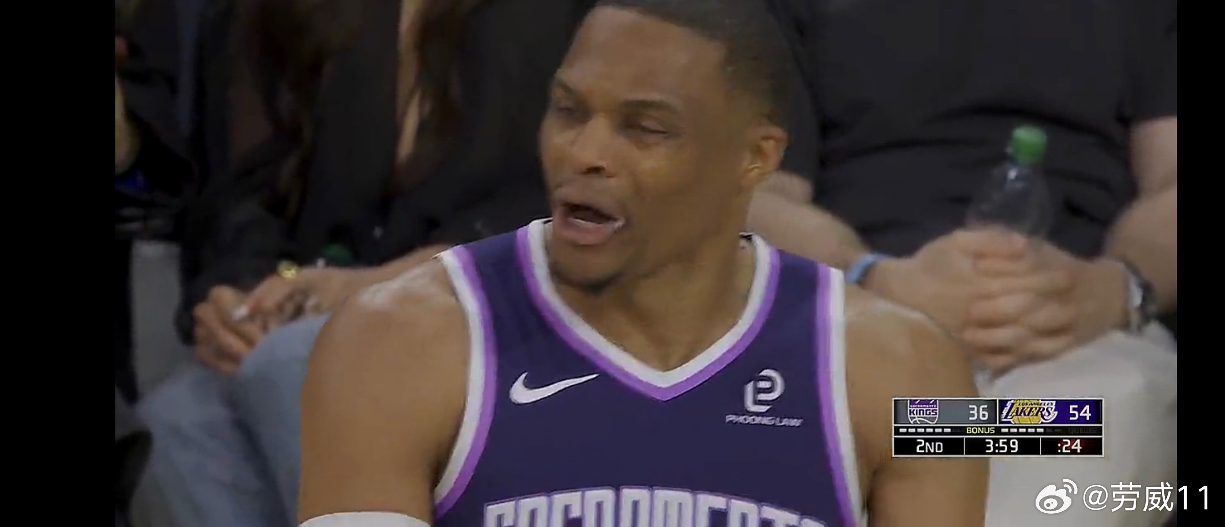 威少吃t了湖人vs国王