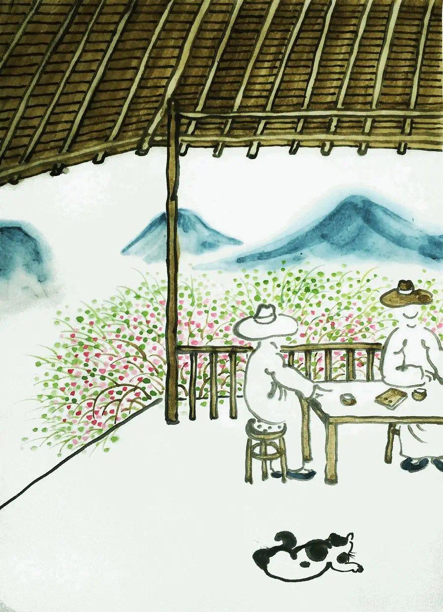 溪水一旁，住两间房，拥几册书，有些余粮。青山在远，秋风欲狂，世间破事，去他个娘。