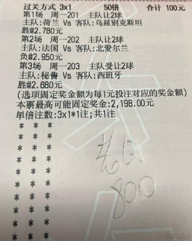 老白实单：昨天差了一场 今天来个全红 秘鲁vs西班牙法国vs北爱尔兰