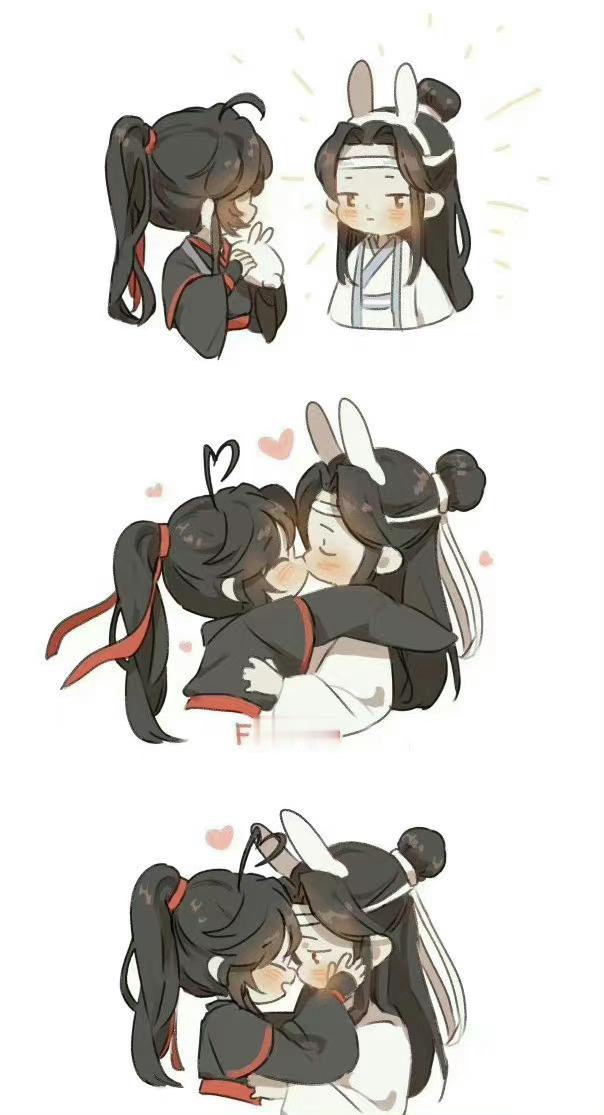 魔道祖师魔道祖师动画  汪叽表示：我也是小兔子，也亲我x:flanpu 