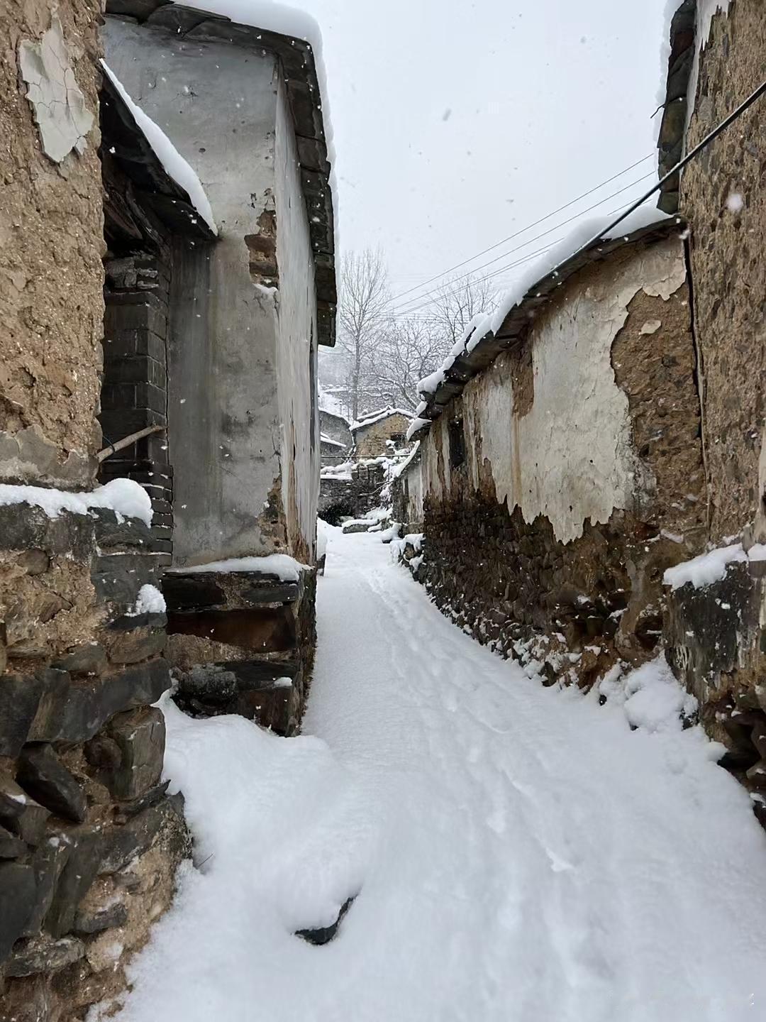 晒一张手机中最美的雪景照这是很多年前拍的，一直保留着。当时下了好几天的雪，出门一
