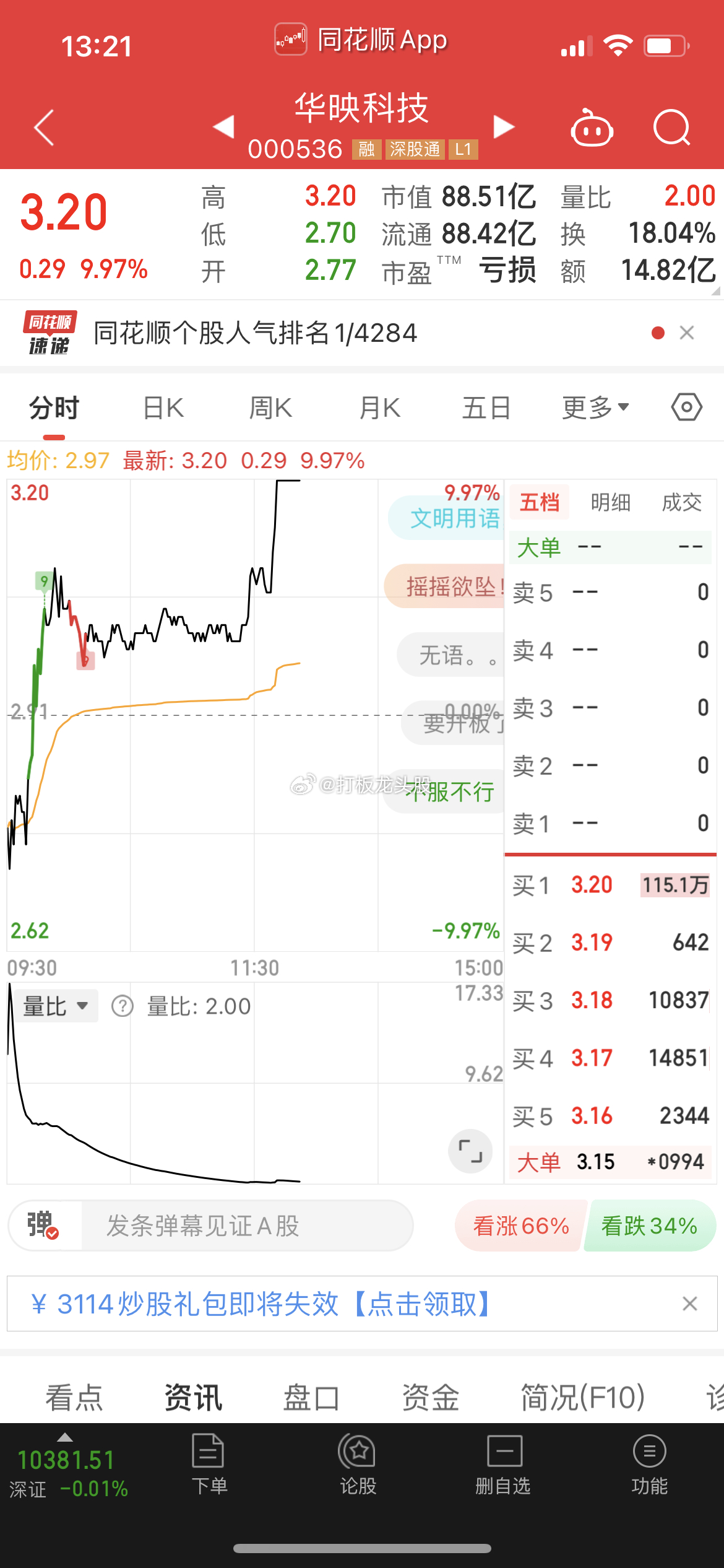 早上分享的华映起飞～ ​​​