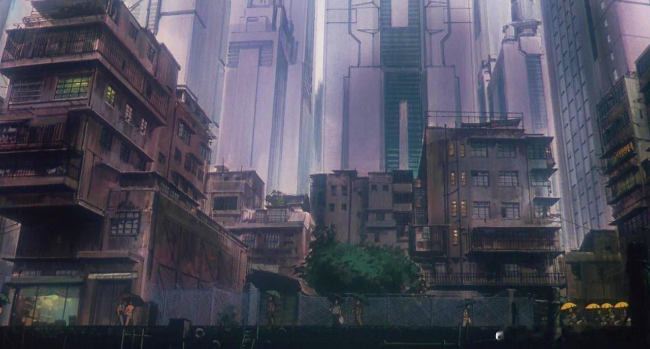 《攻壳机动队》中的城市景观 ​​​