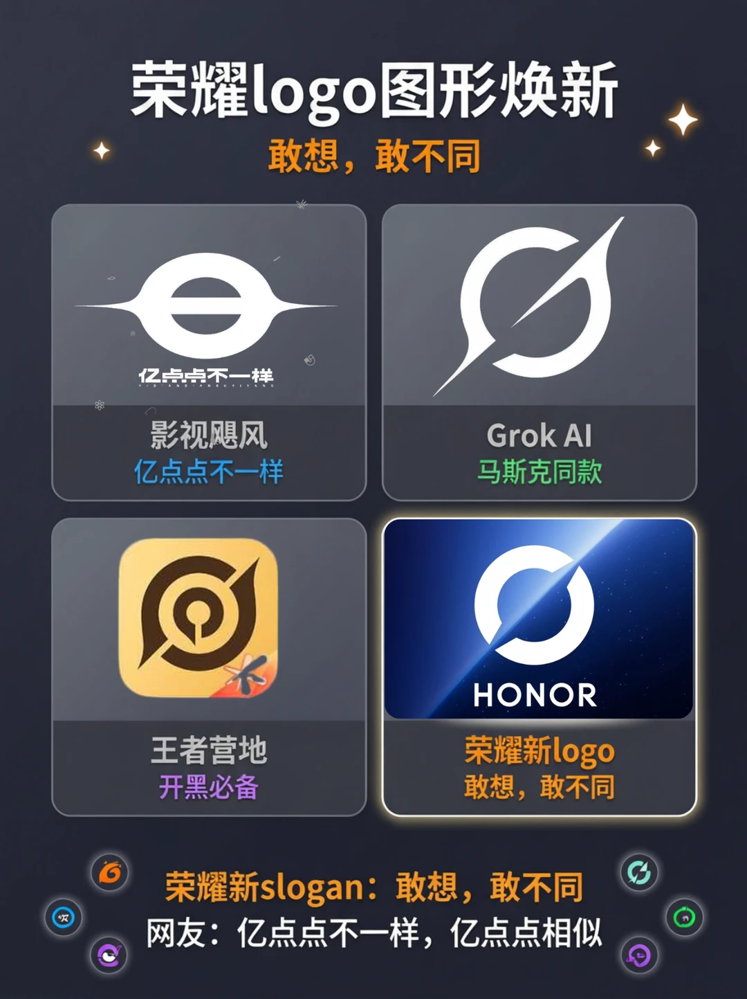 荣耀手机Logo换新，好设计总是心有灵犀❗️