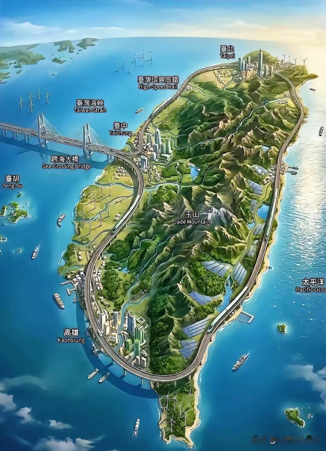 这样的台湾未来可期！唯一的隐患就是安全！

当然，这种规划需要台湾回归以后才能真