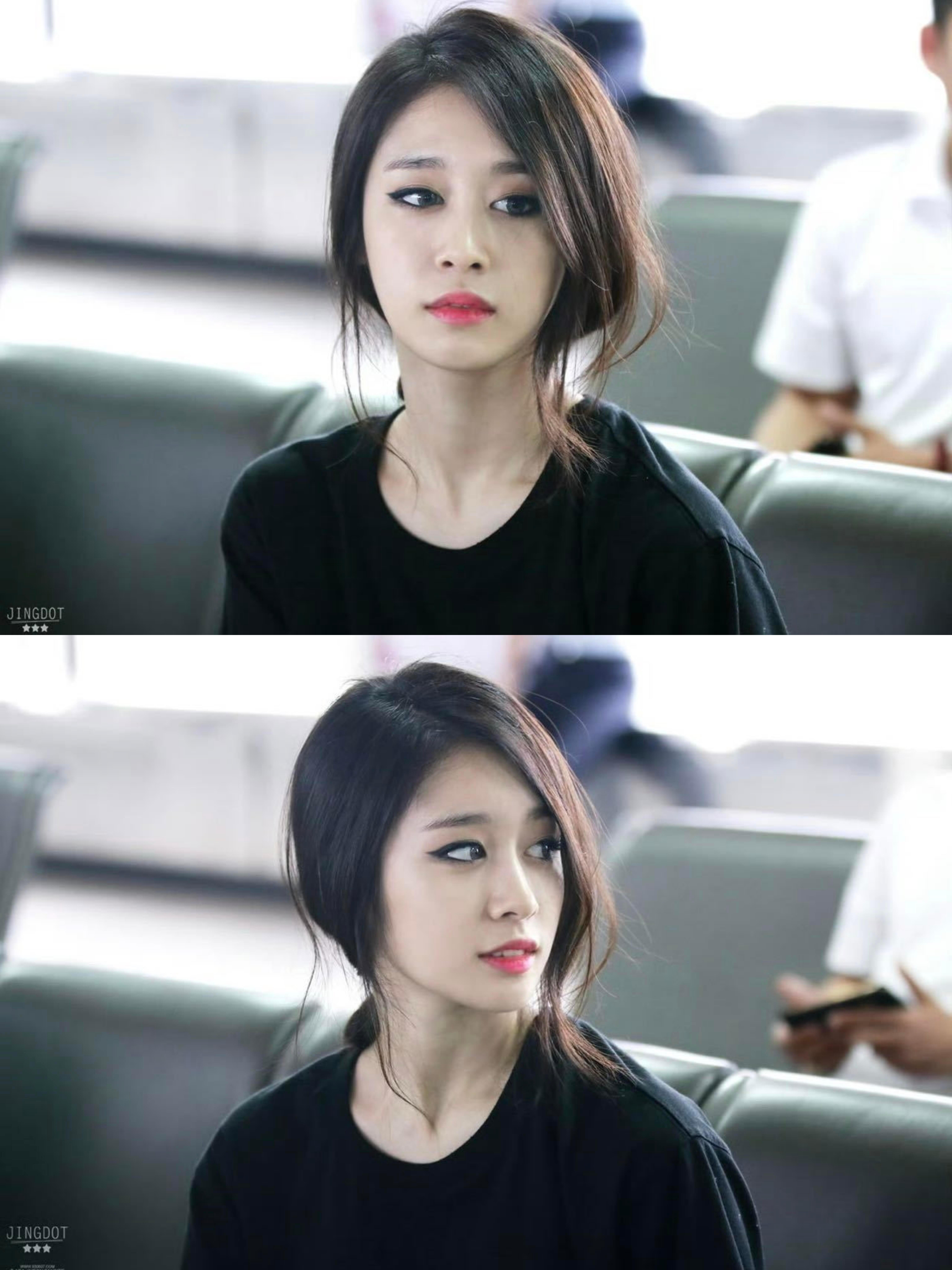 21岁的朴智妍机场图她这个类型的爱豆在我这至今无代餐