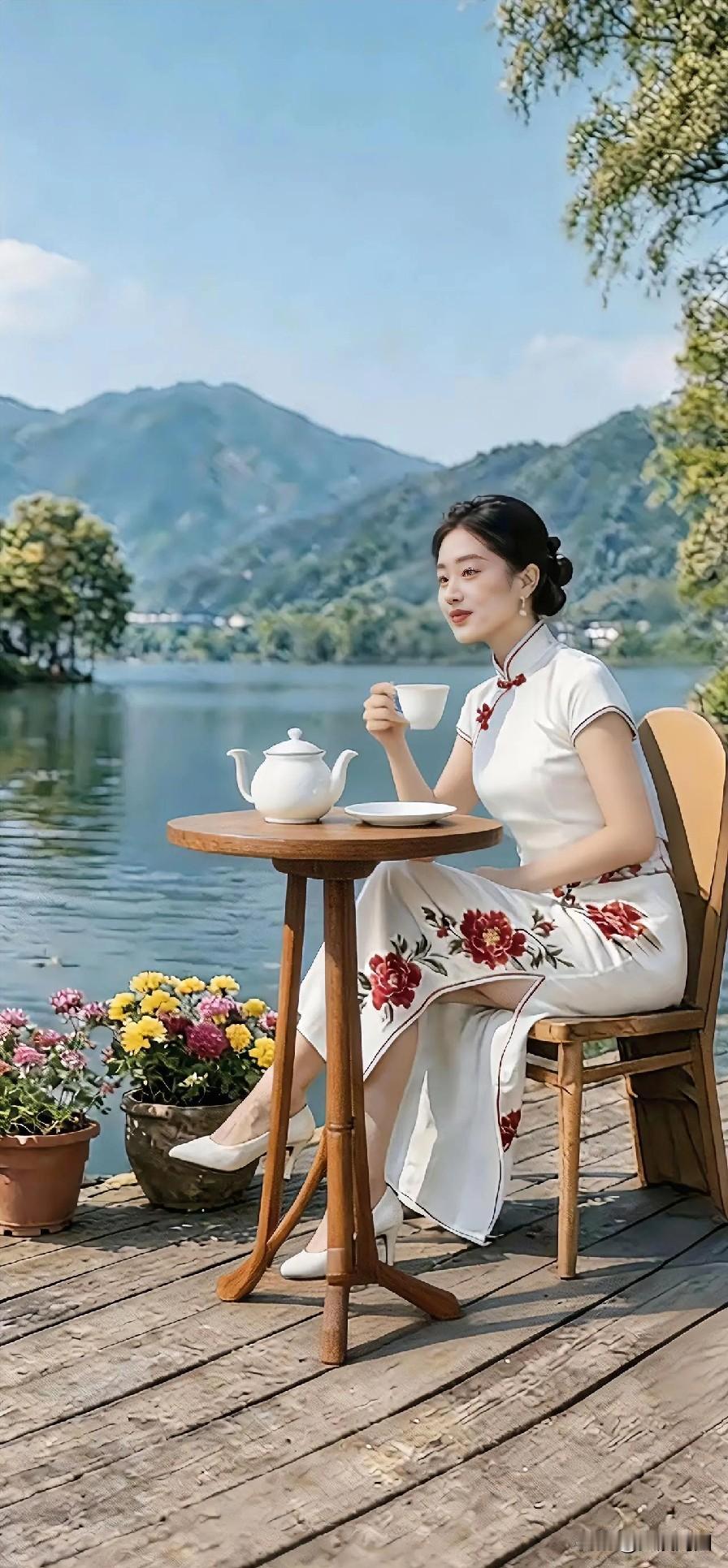 于湖畔静享闲适，细品生活之美。湖畔气质照 湖边感悟 湖畔休闲时光 湖畔温婉写真