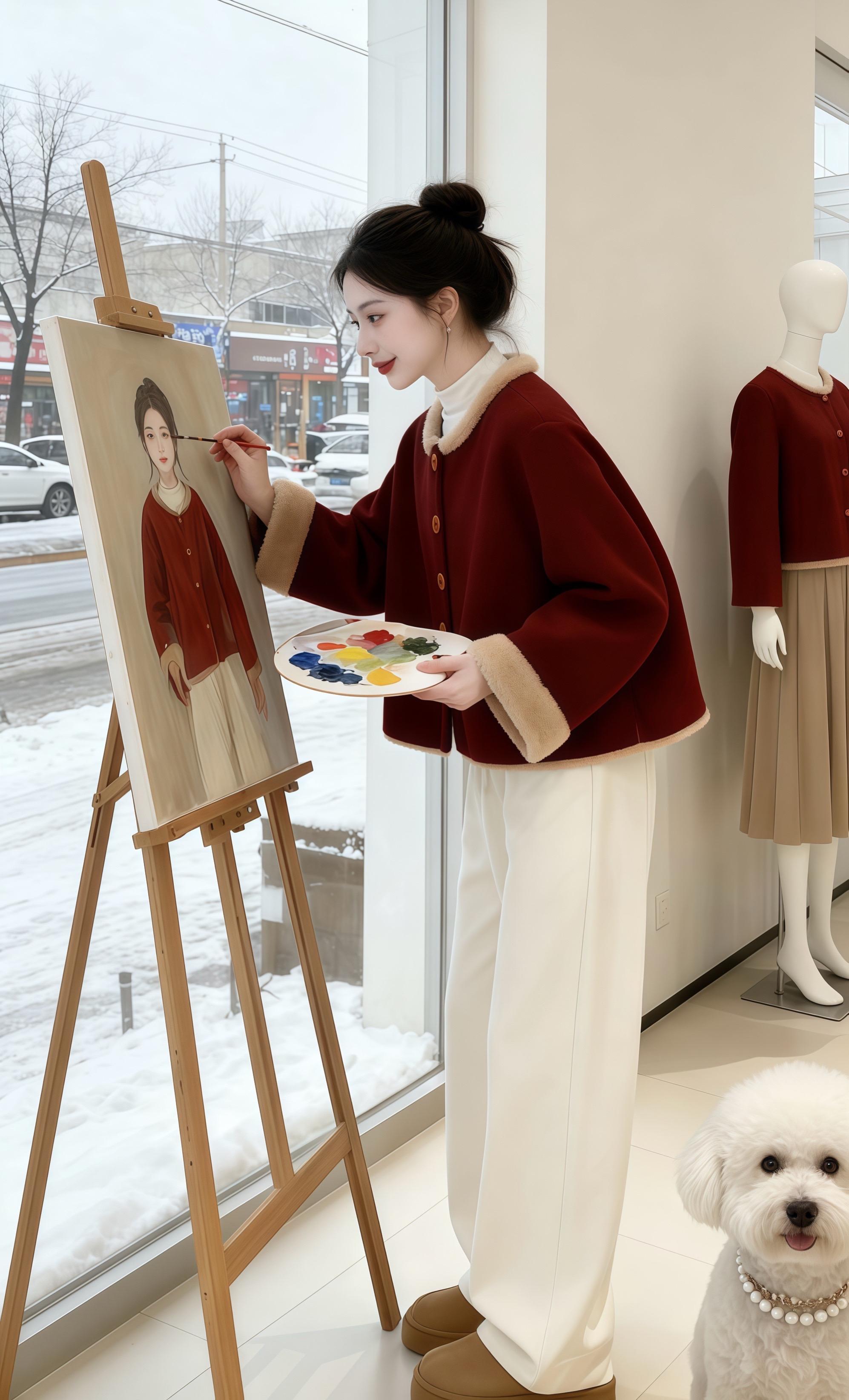 新年拍复古风格 新年装 冬季穿搭