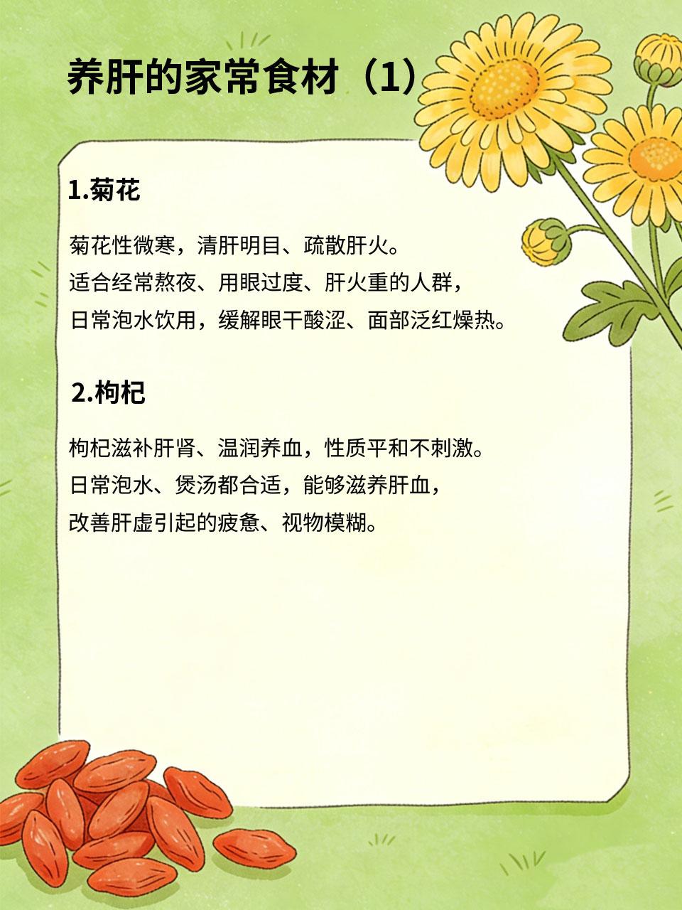 日常4样家常食材，悄悄养好肝
养肝不用名贵滋补品，厨房常见的家常食材，温和安全、