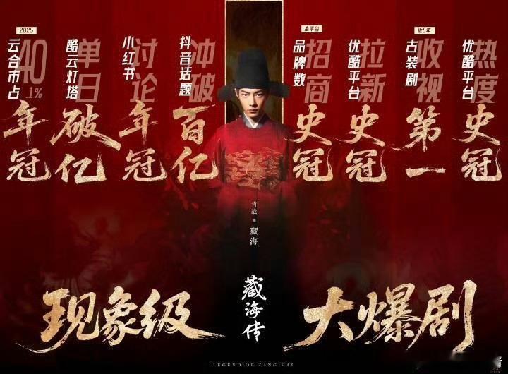 藏海传东南卫视播出藏海传2025年唯一大爆剧，光看这些史冠就眼花缭乱，爆火程度万
