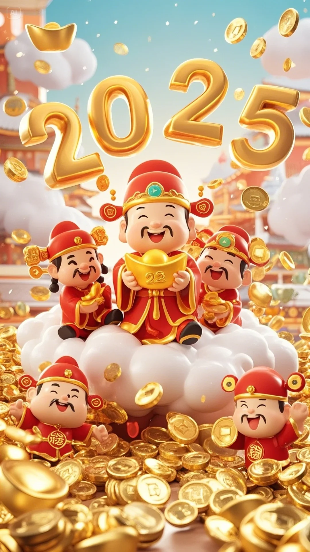 2025新年财神壁纸