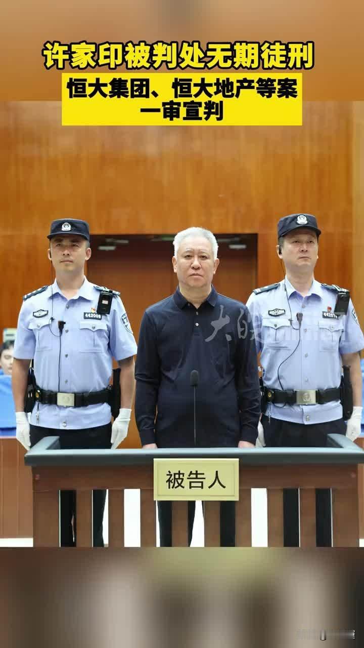 八项罪名全部成立，许家印一审无期徒刑：刑期不会叠加
 
  8月20日，深圳中院