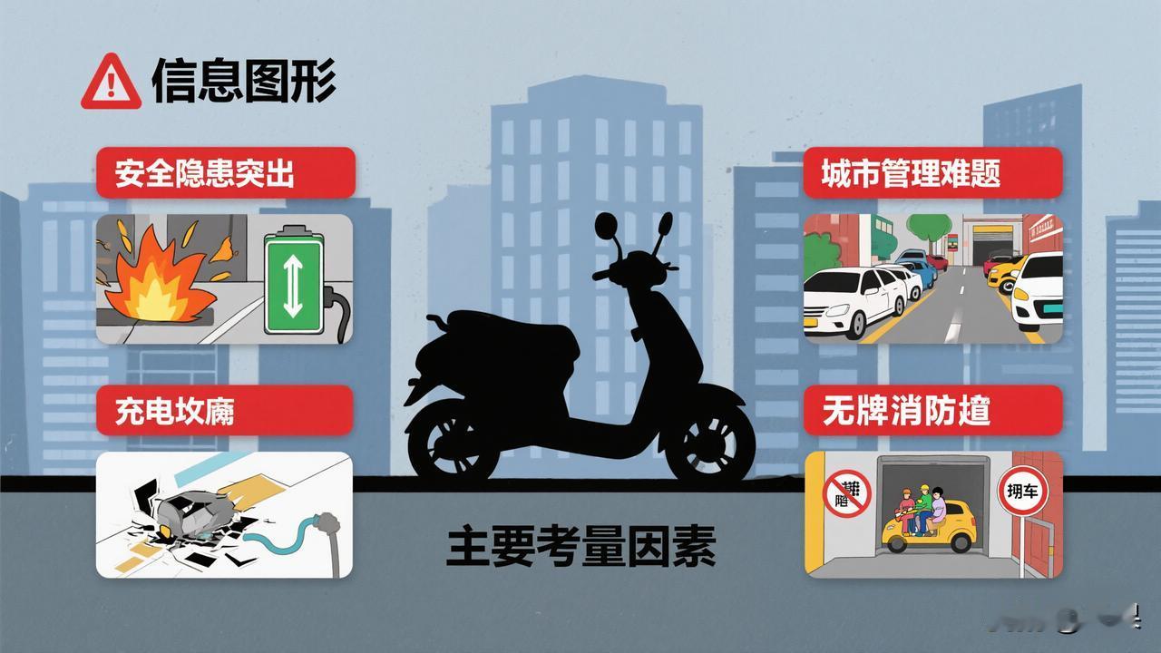 🚦 主要考量因素

1. 安全隐患突出
   · 交通事故频发：电动车，尤其是