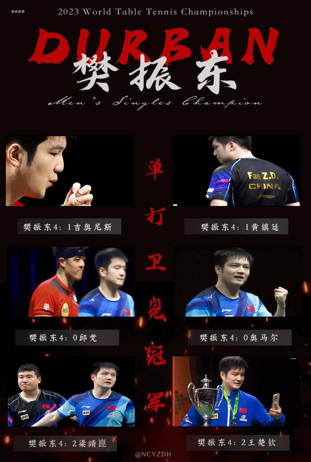樊振东 德班～德班～🥇 