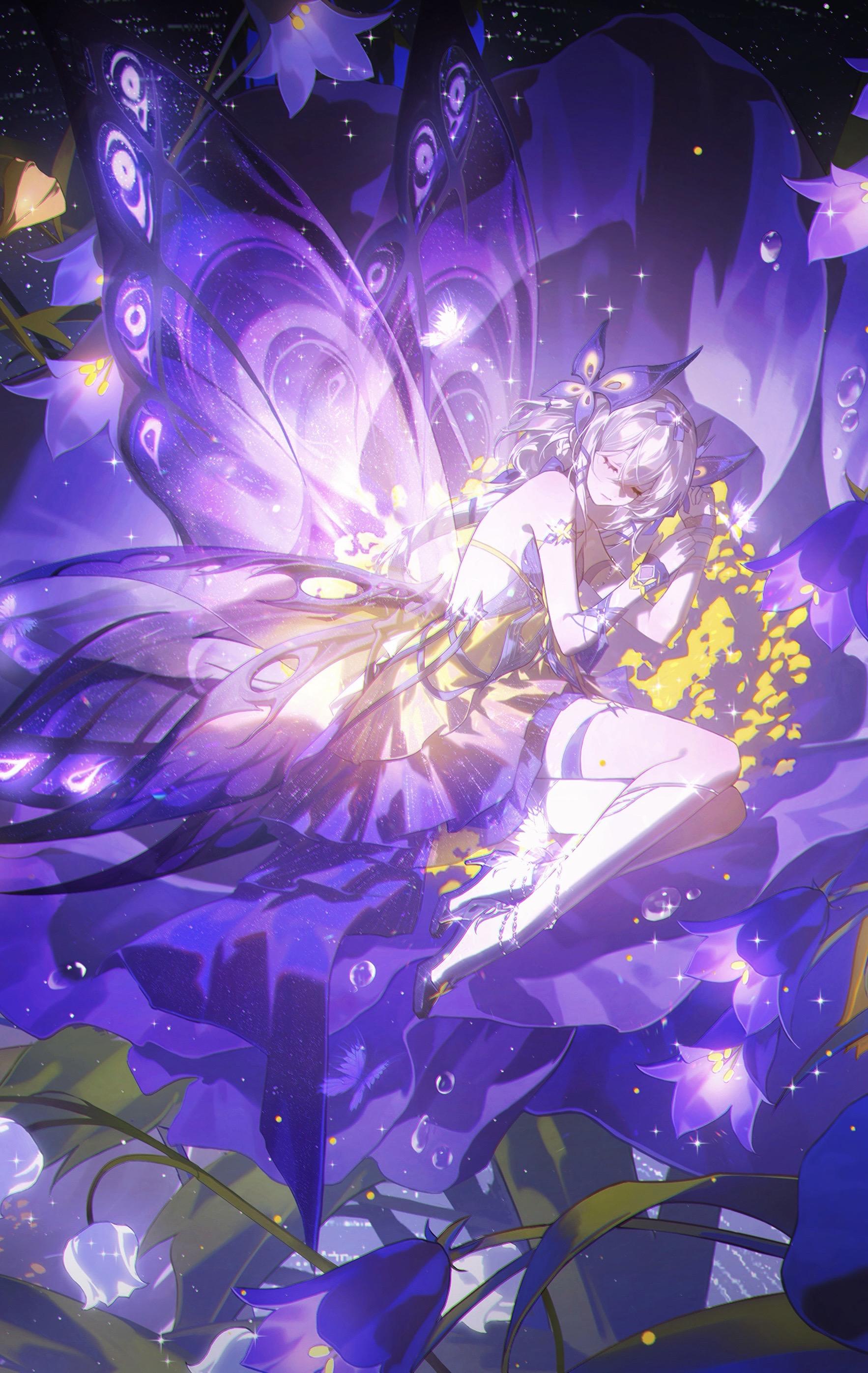 花中的精灵。祝贺二重螺旋公测！ 这次想让赛琪作为小精灵出现，于是画了她...