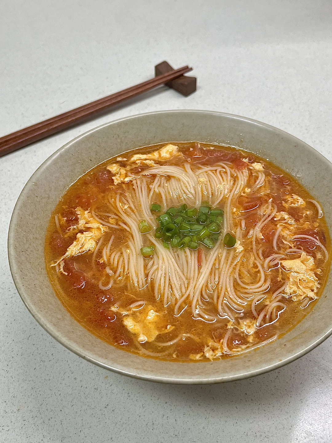 番茄鸡蛋汤面太香了🤤番茄味好浓郁🍅