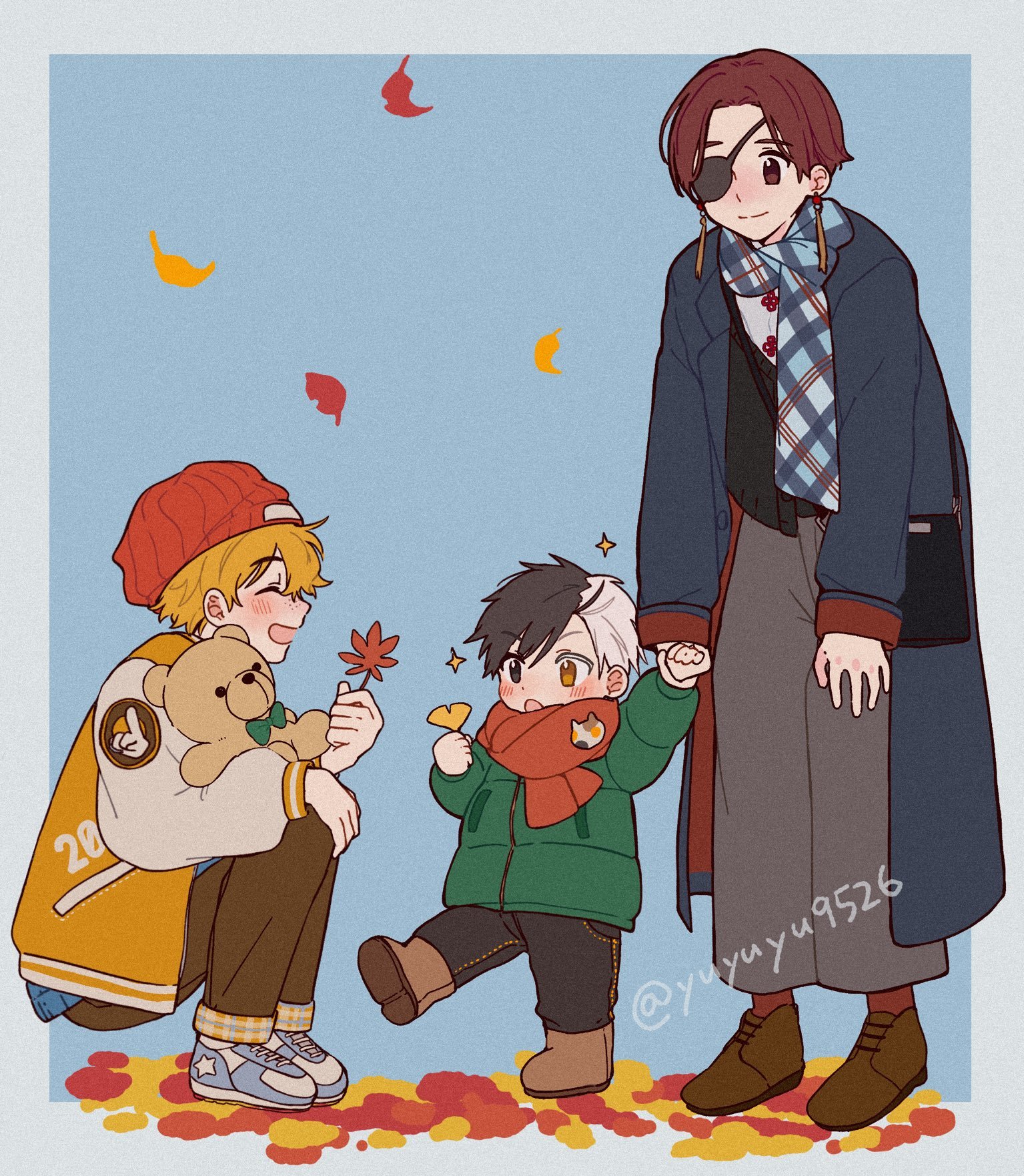 防风少年  落叶🍂暖呼呼的！！太可爱了！！ 绘：yuyuyu9526_w 