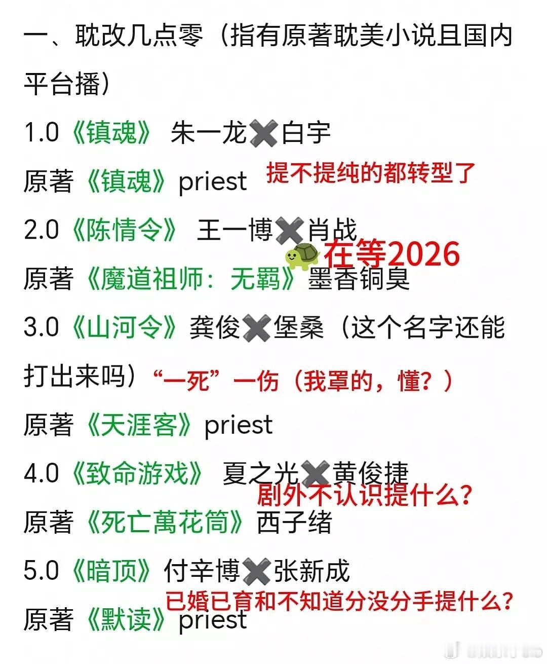 瓣人总结的n.0科普+锐评，怎么翻拍了这么多部。。这一大串待爆太好笑了 ​​​