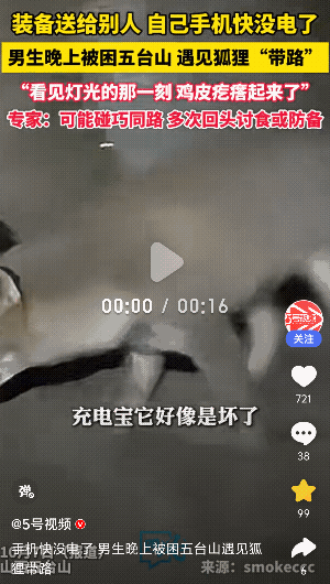 “太神奇了！”山西五台山，一男子晚上迷路被困于五台山，狐狸多次回头带路。专家称: