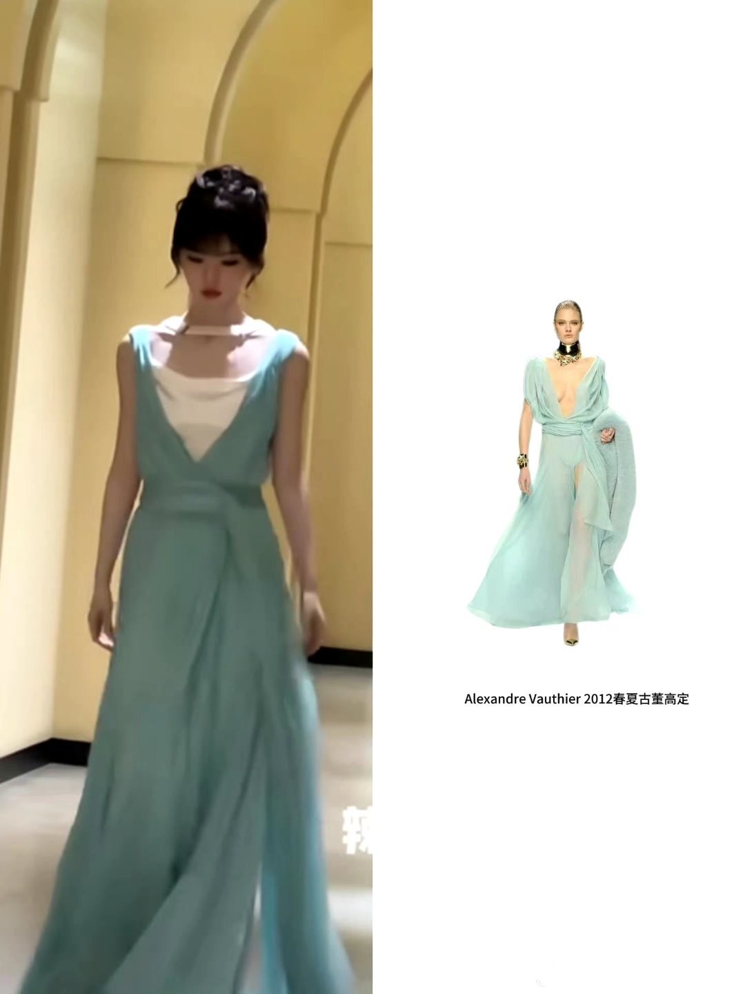 鞠婧祎万花世界古董高定鞠婧祎拍摄《万花世界》期间身穿Alexandre Vaut
